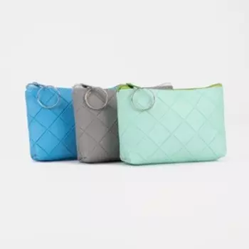 Кошелёк-монетница на молнии, 1118 см, в клетку, МИКС