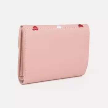 Кошелёк на кнопке, цвет розовый