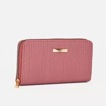 Кошелёк на молнии, цвет розовый