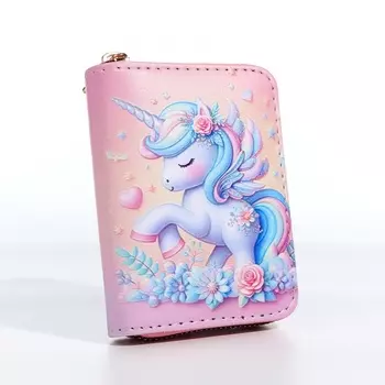 Кошелёк на молнии, цвет розовый