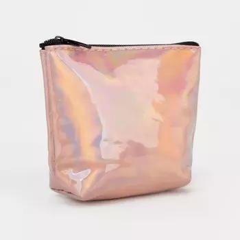 Кошелёк на молнии, цвет серебристый