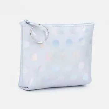 Кошелёк на молнии, цвет серебро