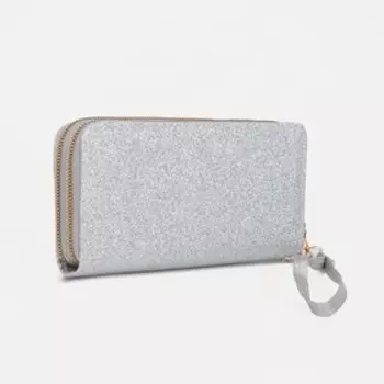 Кошелёк на молниях, цвет серый