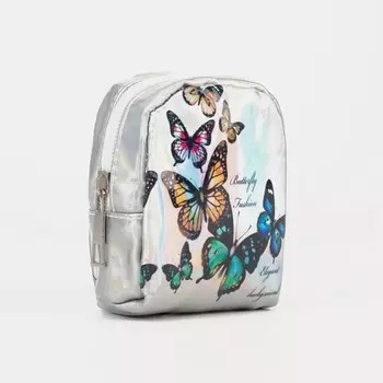 Кошелёк на молнии, цвет серый