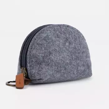 Кошелёк на молнии, цвет серый