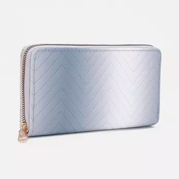 Кошелёк женский на молнии, цвет серый