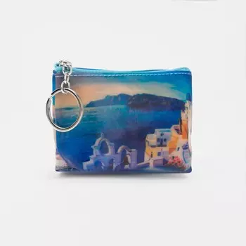 Кошелёк на молнии, цвет синий