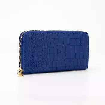 Кошелёк на молнии, цвет синий