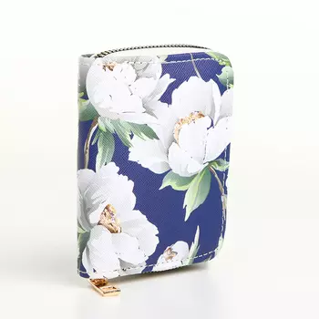 Кошелёк на молнии, цвет синий