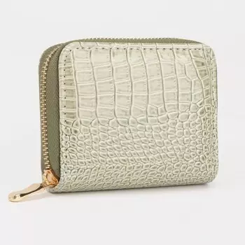 Кошелёк женский на молнии, цвет светло-зелёный