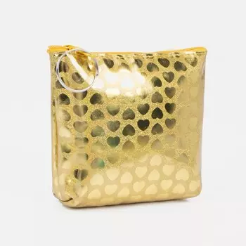 Кошелёк на молнии, цвет золото