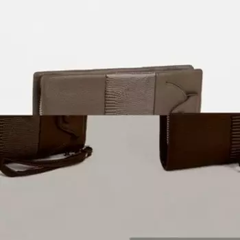 Кошелёк на молнии для телефона, с ручкой, цвет хаки