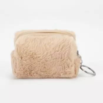 Кошелёк на молнии, кольцо, цвет бежевый