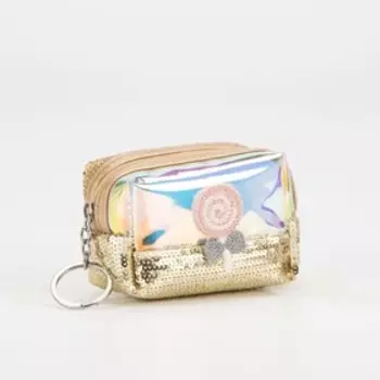 Кошелёк на молнии, кольцо, цвет МИКС