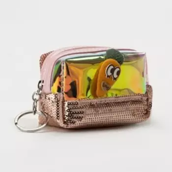 Кошелёк на молнии, кольцо, цвет МИКС