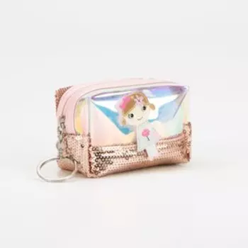 Кошелёк на молнии, кольцо, цвет МИКС