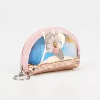 Кошелёк на молнии, кольцо, цвет МИКС