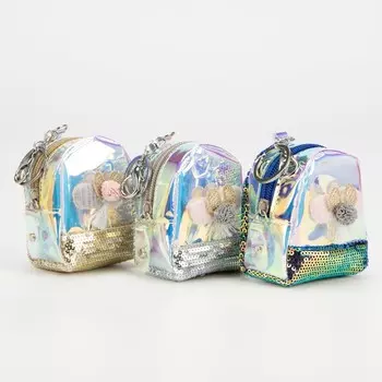 Кошелёк на молнии, кольцо, цвет МИКС