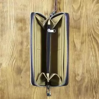 Кошелёк на молнии комбинированный "Морда леопарда", рыжий