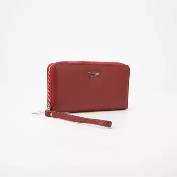 Кошелёк на молнии, с ручкой, цвет бордовый