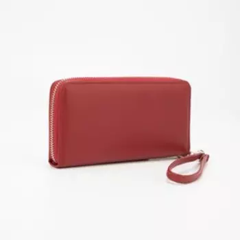 Кошелёк на молнии, с ручкой, цвет бордовый