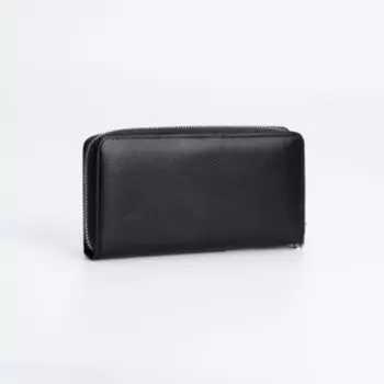 Кошелёк на молнии, с ручкой, цвет черный