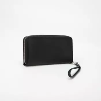 Кошелёк на молнии, с ручкой, цвет чёрный