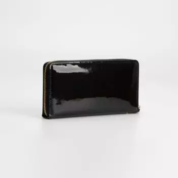 Кошелёк на молнии, с ручкой, цвет чёрный
