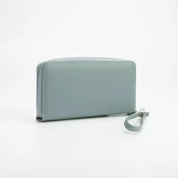 Кошелёк на молнии, с ручкой, цвет голубой