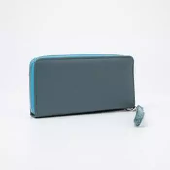 Кошелёк на молнии, с ручкой, цвет голубой