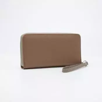 Кошелёк на молнии, с ручкой, цвет хаки
