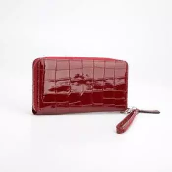 Кошелёк на молнии, с ручкой, цвет красный