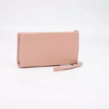 Кошелёк на молнии, с ручкой, цвет розовый