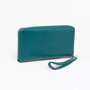 Кошелёк на молнии, с ручкой, цвет синий