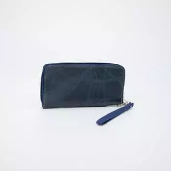 Кошелёк на молнии, с ручкой, цвет синий
