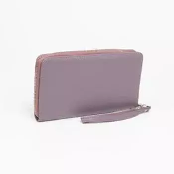 Кошелёк на молнии, с ручкой, цвет сиреневый
