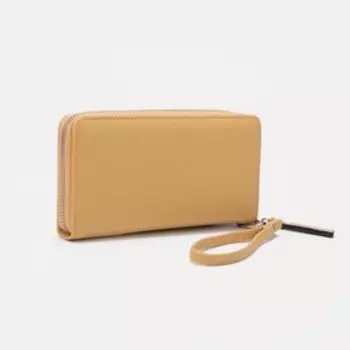 Кошелёк на молнии, с ручкой, цвет жёлтый