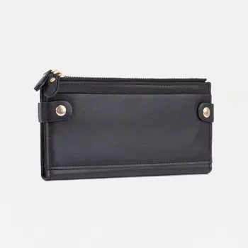 Кошелёк на молниях, цвет чёрный