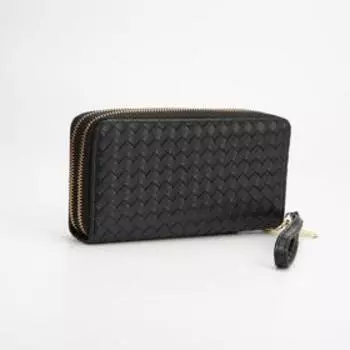 Кошелёк на молниях, с ручкой, цвет чёрный