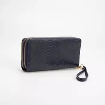 Кошелёк на молниях, с ручкой, цвет синий