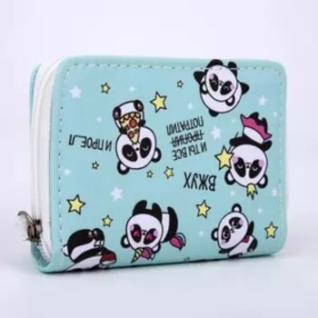 Кошелёк «Панда» 12.5х9х2 см, голубой