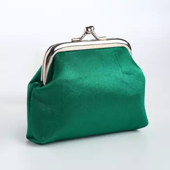 Кошелёк- монетница на фермуаре, 1229 см, зелёный