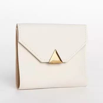 Кошелёк женский на кнопке, цвет белый