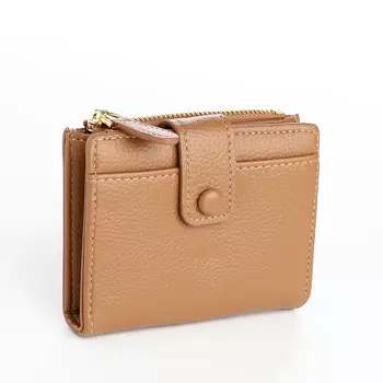 Кошелёк женский на кнопке, цвет бежевый