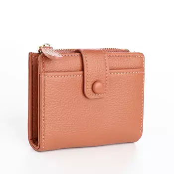 Кошелёк женский на кнопке, цвет бежевый
