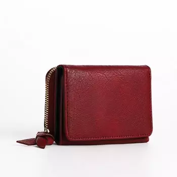 Кошелёк женский на кнопке, цвет бордовый