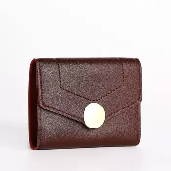 Кошелёк женский на кнопке, цвет бордовый