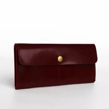 Кошелёк женский на кнопке, цвет бордовый