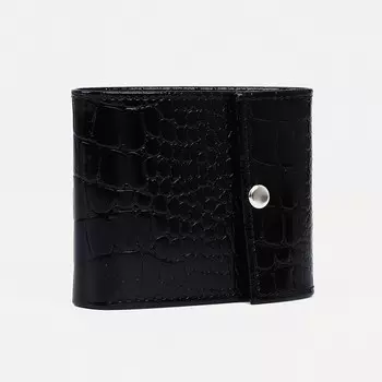 Кошелёк женский на кнопке, цвет чёрный