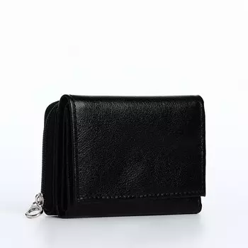 Кошелёк женский на кнопке, 1038 см, чёрный